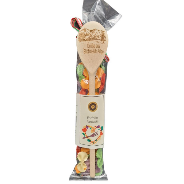 Nudel Farfalle Fantasia mit Holzlöffel 100 g