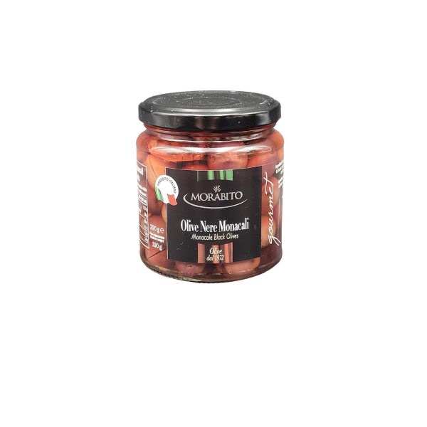 Schwarze gewürzte Oliven monacali 280 g