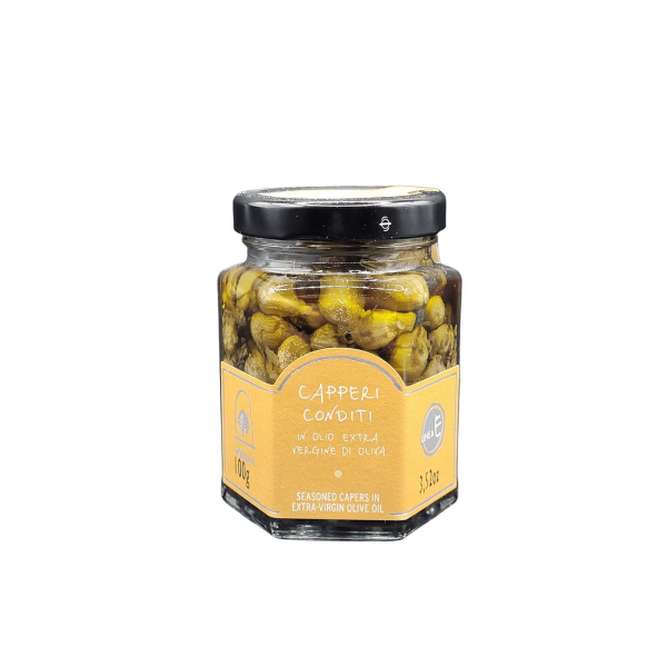 Kapern mit Gewürze in Extra Verigne Olivenöl 100 g