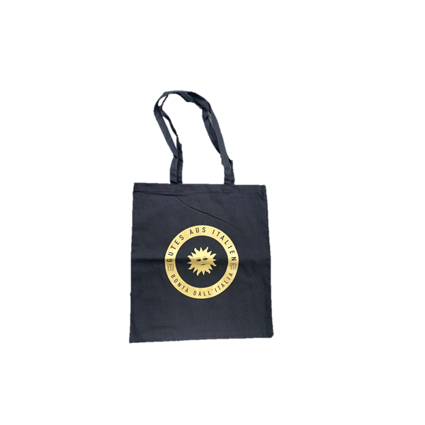 Schwarze große Stofftasche