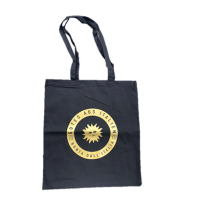 Schwarze große Stofftasche